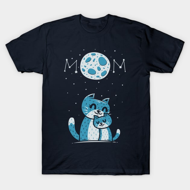 The Moon And The Mom Cat II T-Shirt by krisren28